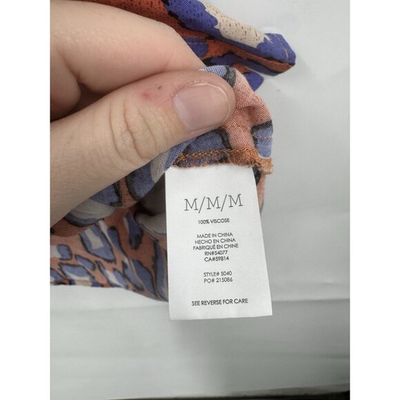 Cabi Isla Cami Animal Printed Top Women M Colorful Retro Button Front Bohemian - Picture 5 of 8